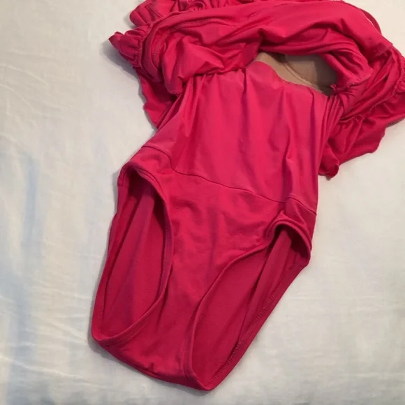 Juicy Couture Hot pink cascade ruffled swimsuit one piece - Picture 13 of 16